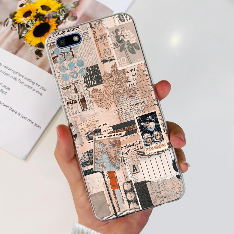 For Huawei Y5 Lite 2018 Case DRA-LX5 Luxury Painted Back Cover Clear Silicone Soft Phone Case For Huawei Y5 Prime Y 5 2018 Shell
