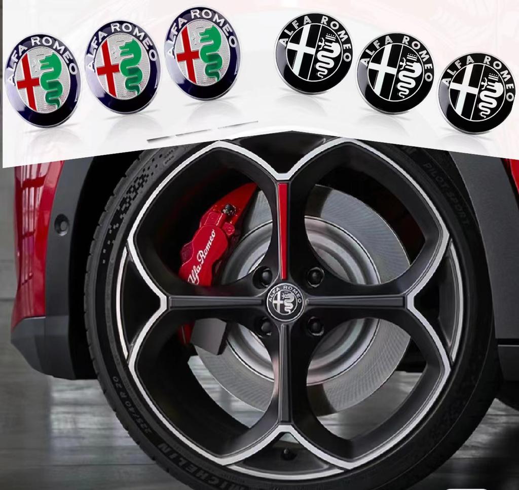 60MM Car Wheel Hub Logo Modification Wheel Hub Cover Decoration For Alfa Romeo Giulietta GT 159 147 156 Mito Brera Giulia F1