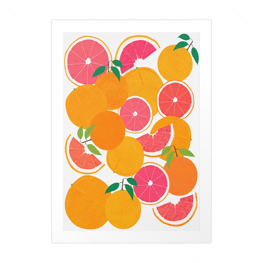

Фруктовый лимон, апельсин, персик, настенная живопись на кухне, холст, скандинавские постеры и принты, абстрактные настенные картины для декора гостиной 21x30cm No Framed