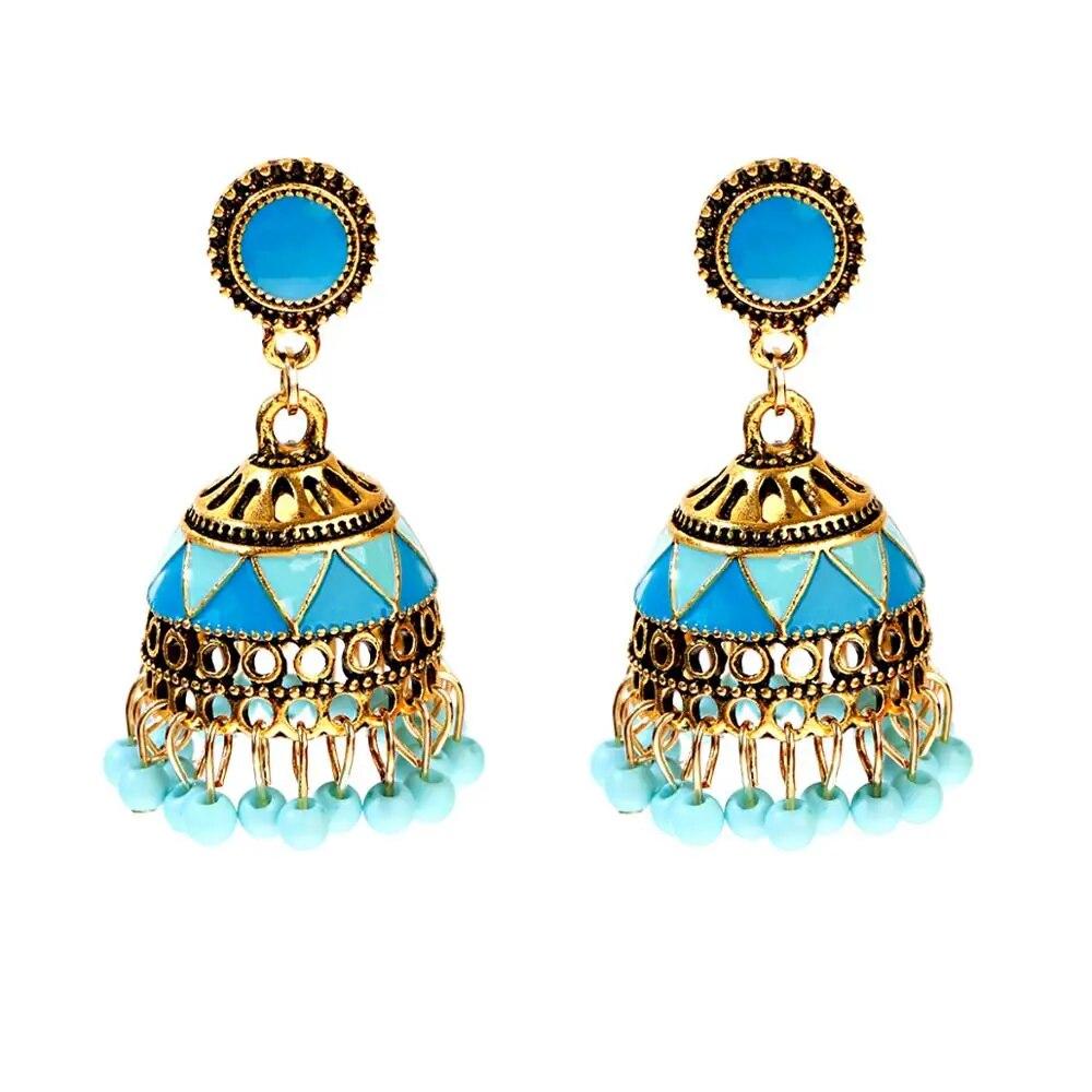 

Pendientes Пірсинг Індійські прикраси Jhumka Charms Сережки для жінок Аксесуари kolczyki Stud Earring Модні весільні сережки
