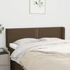 VidaXL Headboard with Ears Dark Brown 147x16x78-88 Cm Fabric3118629