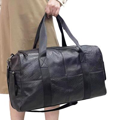 Cowhide Travel Bag Casual Large Bag Black Luggage Bag All Leather Portable Shoulder Messenger Bag