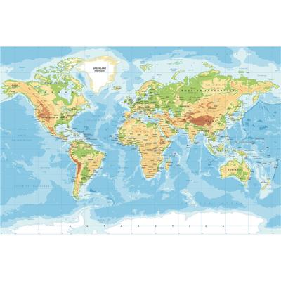 Polyester,English Map-World Map-Countries with Cities,Art Poster,Educational Geography,Learning Teaching,Travel Supplies