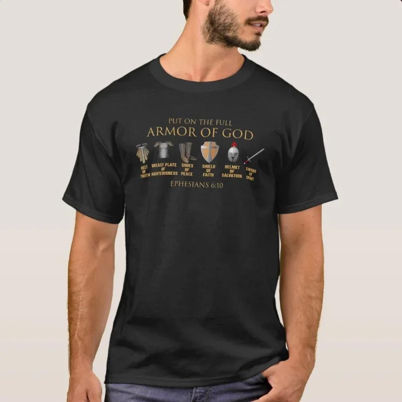Put on The Full Armour of God Christian TShirt 100 Cotton ONeck Summer Short Sleeve Casual Mens Tshirt Size S3XL S