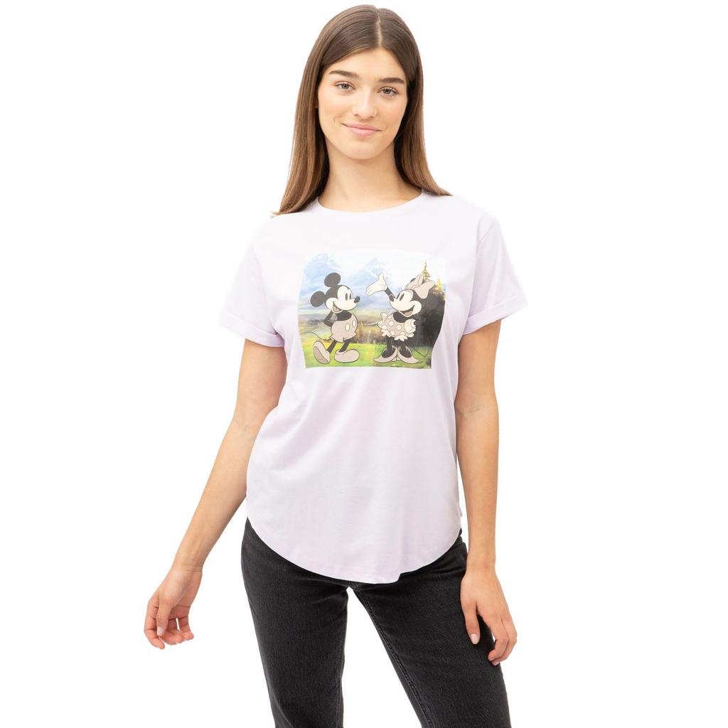 Disney Womens/Ladies Mickey & Minnie Mouse T-Shirt