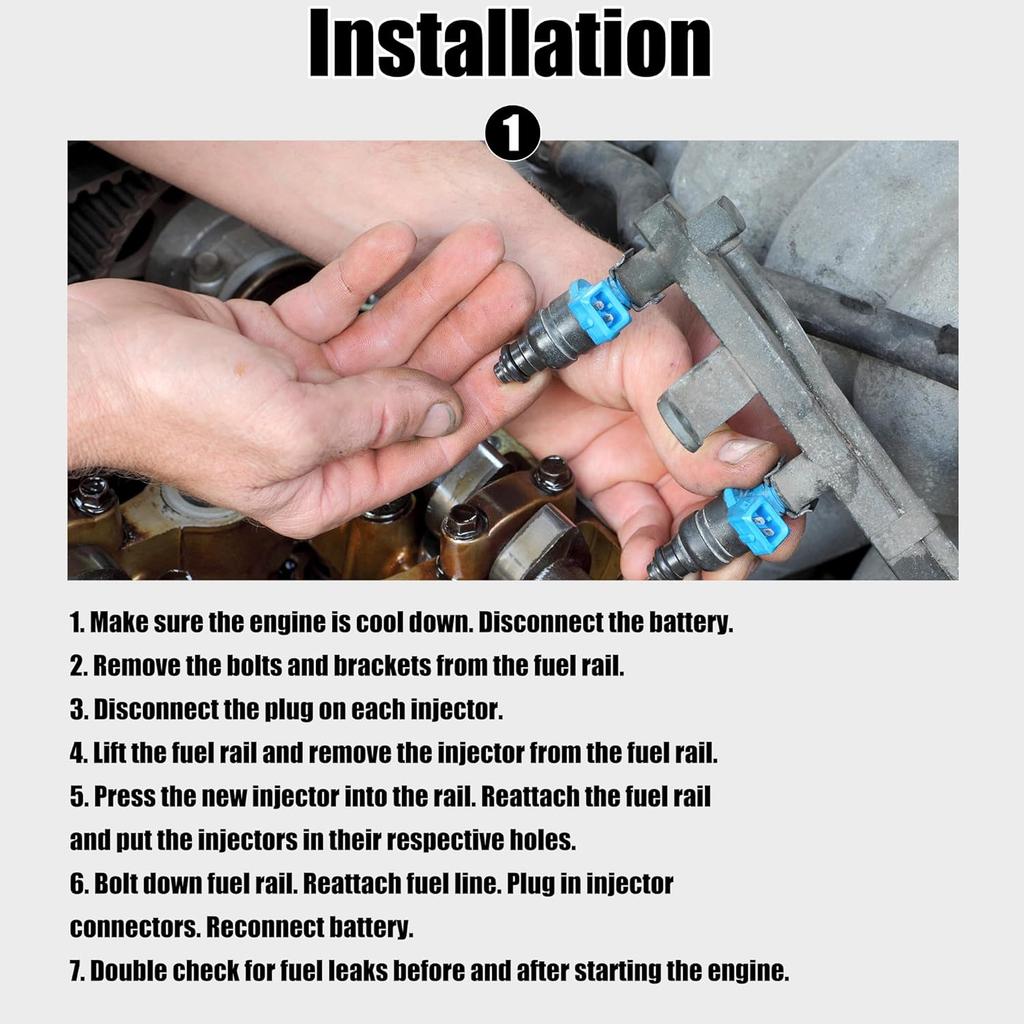 Fuel Injector - Car Inner 6 Holes Engnie Fuel Injectors - for Honda Generators Metal Black - 1 Pc
