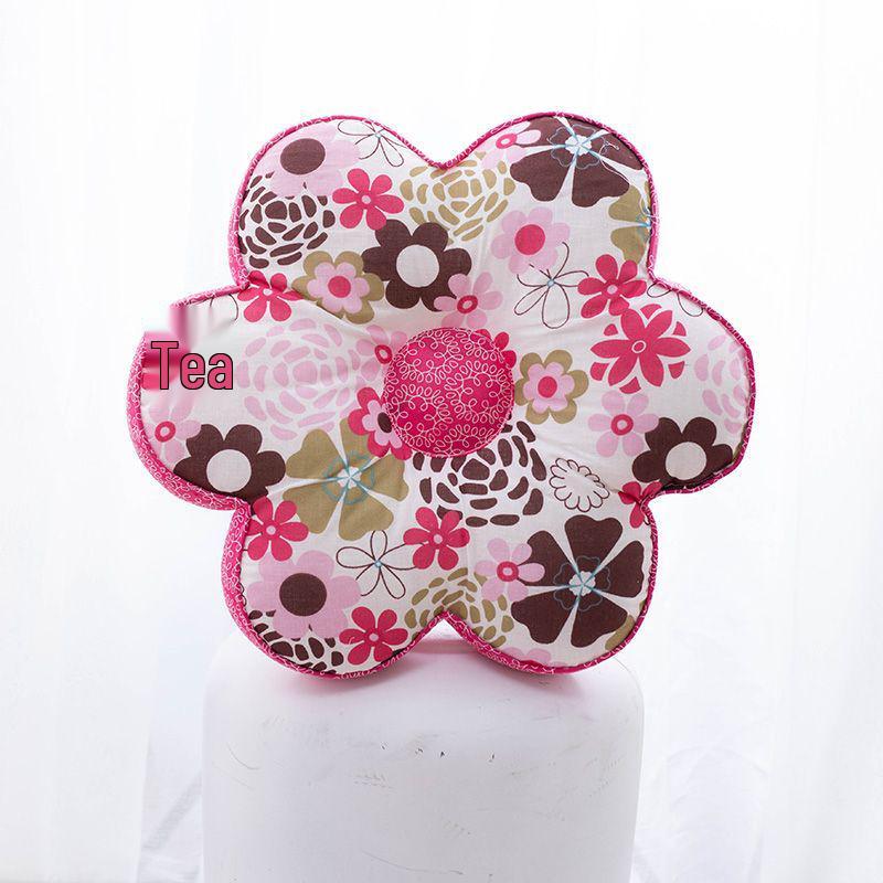 Korejský polštářek s květinami švestky: Celobavlníkový polštářek na zdřímnutí do kanceláře a ložnice