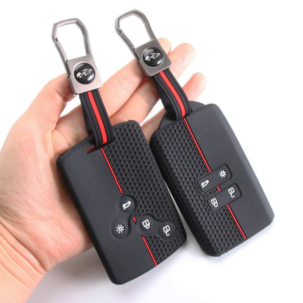 Siliconen Auto Sleutelhoes Cover Shell voor Renault Duster Captur Clio Logan Megane 1 2 3 Koleos Scenic Nema Fluence Zoe Accessoire