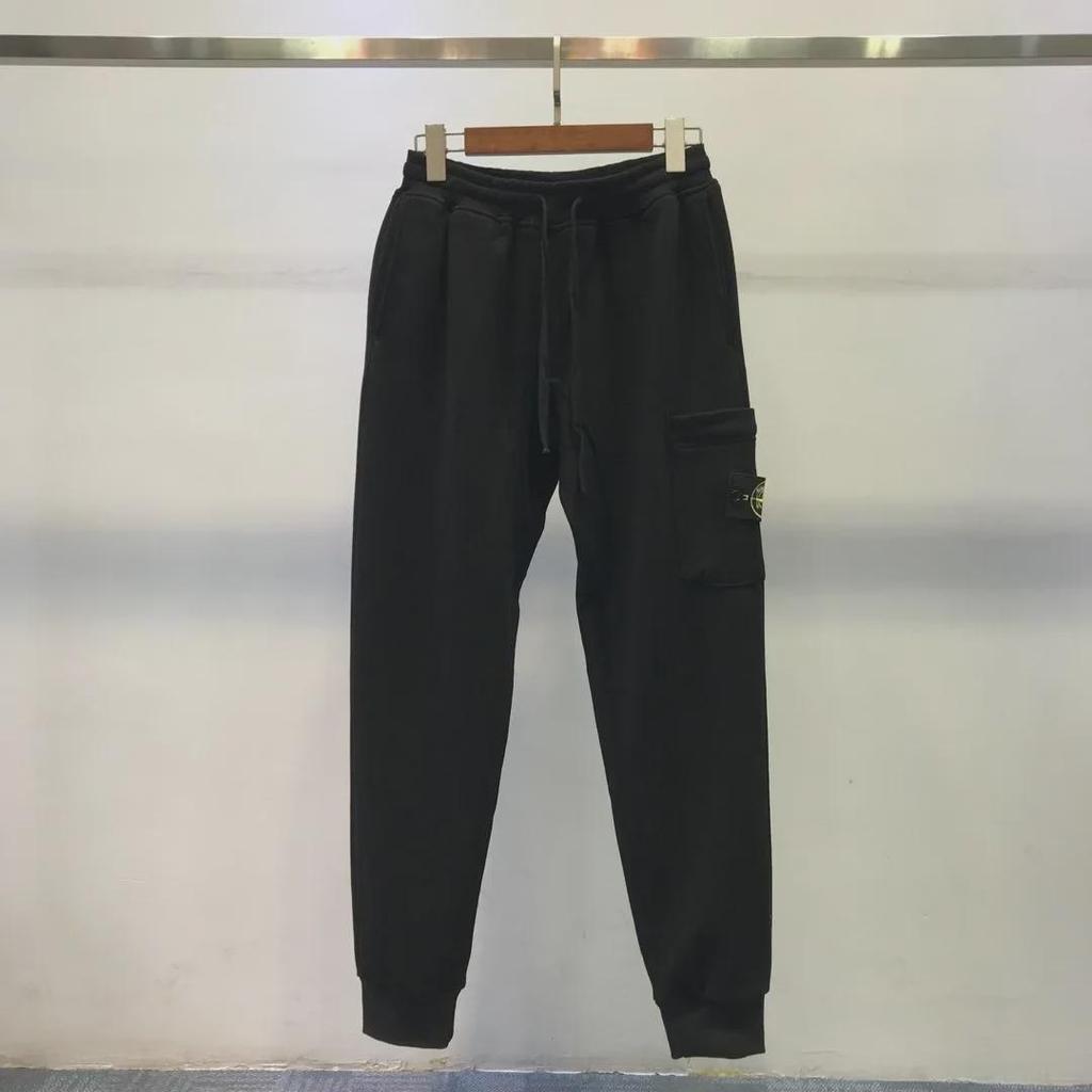 Pantaloni della tuta con tasca con zip e distintivo bussola di pietra europeo-americano - Pantaloni casual funzionali unisex