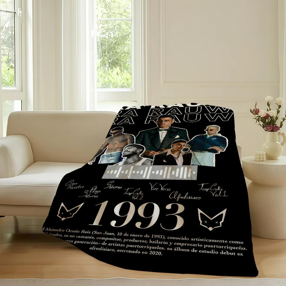 Puerto Rican singer Rauw Alejandro Blanket For Sofa Office Bed Plane Travel Sleep Read Relax Camping Soft And Warm 30x40in