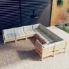 Day and Night - Day and Night Garden Furniture 8 Pieces and Cushions Solid Cream Pine Wood