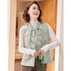 Pasteur Elegant Chinese Style Jacquard Button Vest for Women