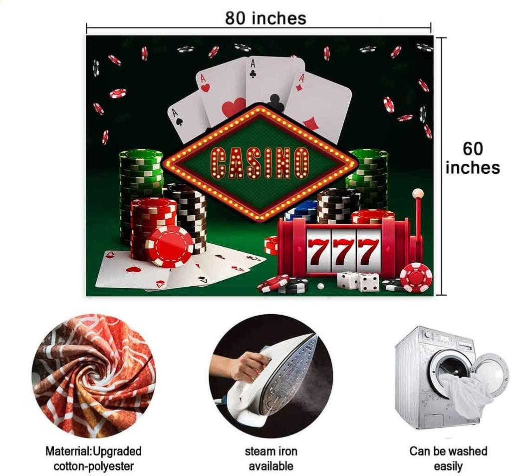 Kasino TapiseriePokerové žetony Hrací karty Hazard Las Vegas Nástěnné závěsy Tapiserie pro Ložnici Obývací pokoj Kancelář Kolej Man Cave