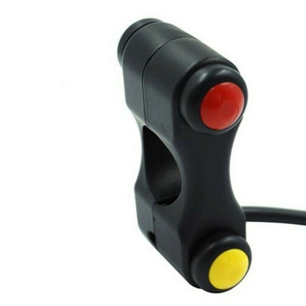 2 Push Buttons Switch Red Yellow 12V 1pcs 22mm ATV Handlebar