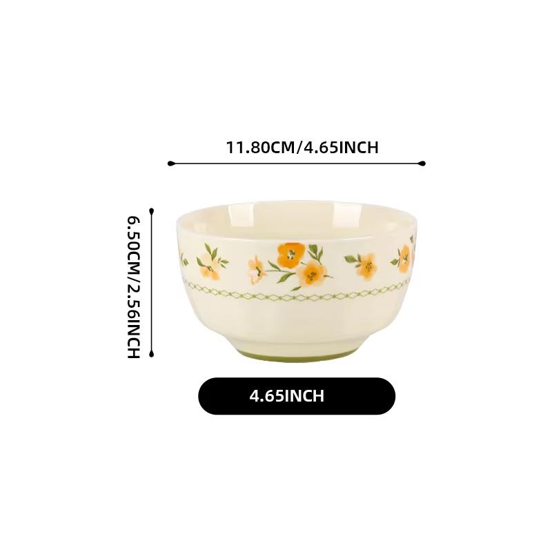 

SOLECASA Elegant Minimalist Ceramic Dinnerware Set Pastoral Cream Color Ceramic Bowl Plate Dish Dining Plate Microwave Safe