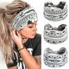 Diademas anchas bohemias, diademas elásticas vintage, turbante con nudo para mujeres y niñas, pañuelo suave de algodón, bandas elásticas para la cabeza, accesorios para el cabello
