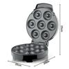 Donut Maker, Electric Non Stick Surface Makes 7 Small Doughnuts, Decorate Frost Ice Your Own for Kid Friendly Baked Dessert Treat
