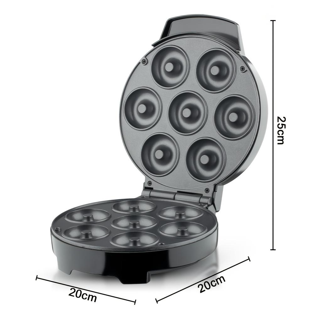 Donut Maker, Electric Non Stick Surface Makes 7 Small Doughnuts, Decorate Frost Ice Your Own for Kid Friendly Baked Dessert Treat