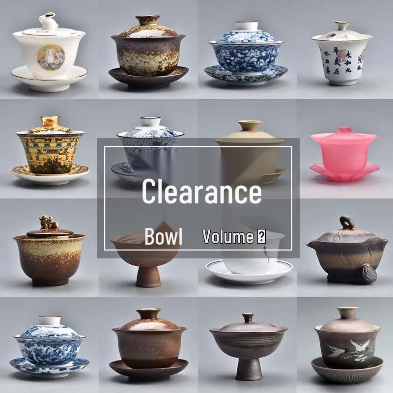 Dehua Blue & White Ceramic Sancai Gaiwan