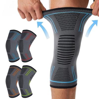 1 Stück Kompressions-Kniebandage Ärmel Elastische Knieschoner Stütze Federn Fitness Sport Schutz Basketball Volleyball Laufen