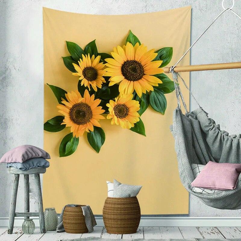 Decorative Tapestry Tulip Flowers Background Home Decoration Living Room Art Wall Covering