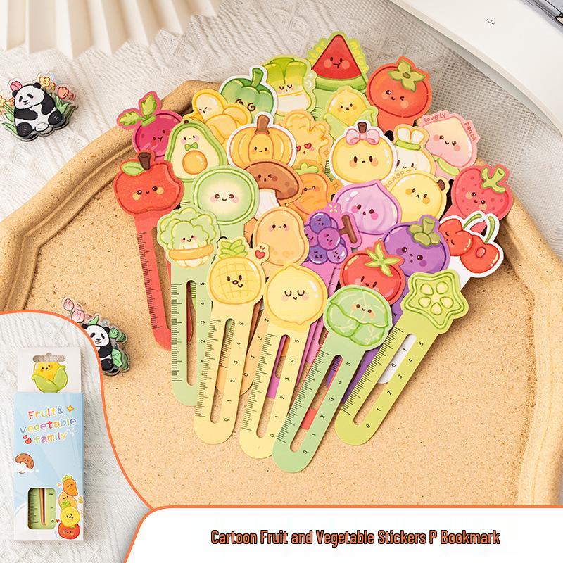 Adorable Cartoon Ruler Bookmark: Multifunctional Student Page Clip & Children s Reward Gift 30 pieces/box