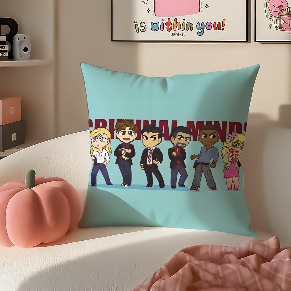 TV series psychological CCriminal mminds Cushion Cover Pillowcase Short Plush Invisible zipper Room Sofa Cushion Cover