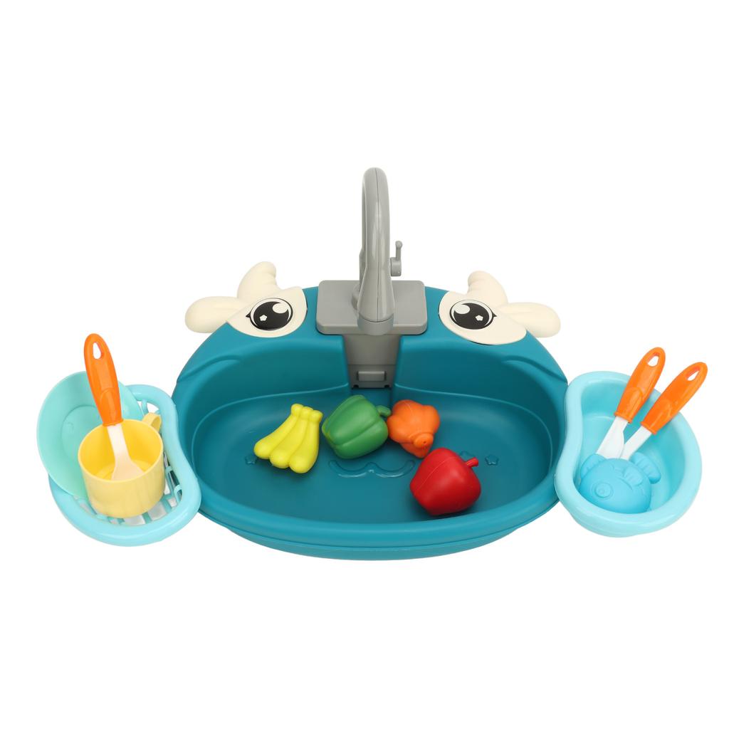 Electric Kitchen Dishwasher Toys Simulation Innovative Circulating Water Interactive Kids Kitchen Sink Toys for Kids Presents