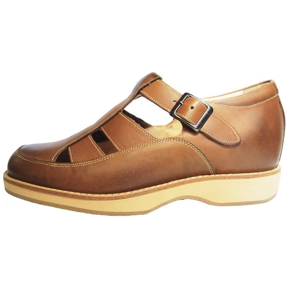 Shoes Secret Made In Increases [Kitajima Industry] Sandals, Shoes, Casual, Japan, Breathable, Non-stuffy, Height, Cowhide, Wide, 5.5cm, Strap, 567,
