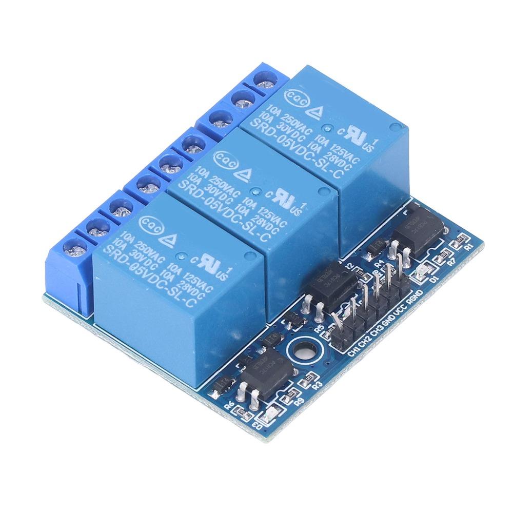 3 Channel High Voltage Relay Module Isolated Optocoupler Relay Board  for Arduino
