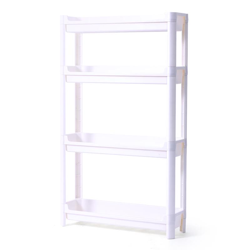 Slim Behind-Door Storage Trolley: Multi-Layer Shelf for Bathroom & Toilet.