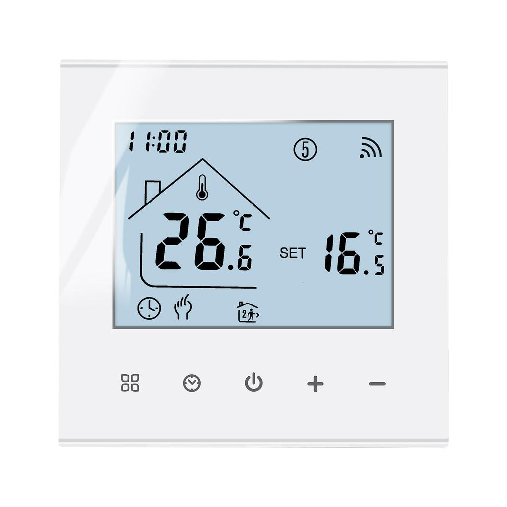 Smart Thermostat for Electric Floor Heating 16A LCD Touch Screen Temperature Controller Voice Control by Alexa/Google Home