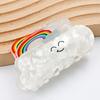 Pince à Cheveux Dessin Animé Forme Arc-en-ciel Pince Arrière Cheveux Dents Antidérapantes Forte Tenue Pince à Cheveux Requin Accessoire Cheveux Polyvalent