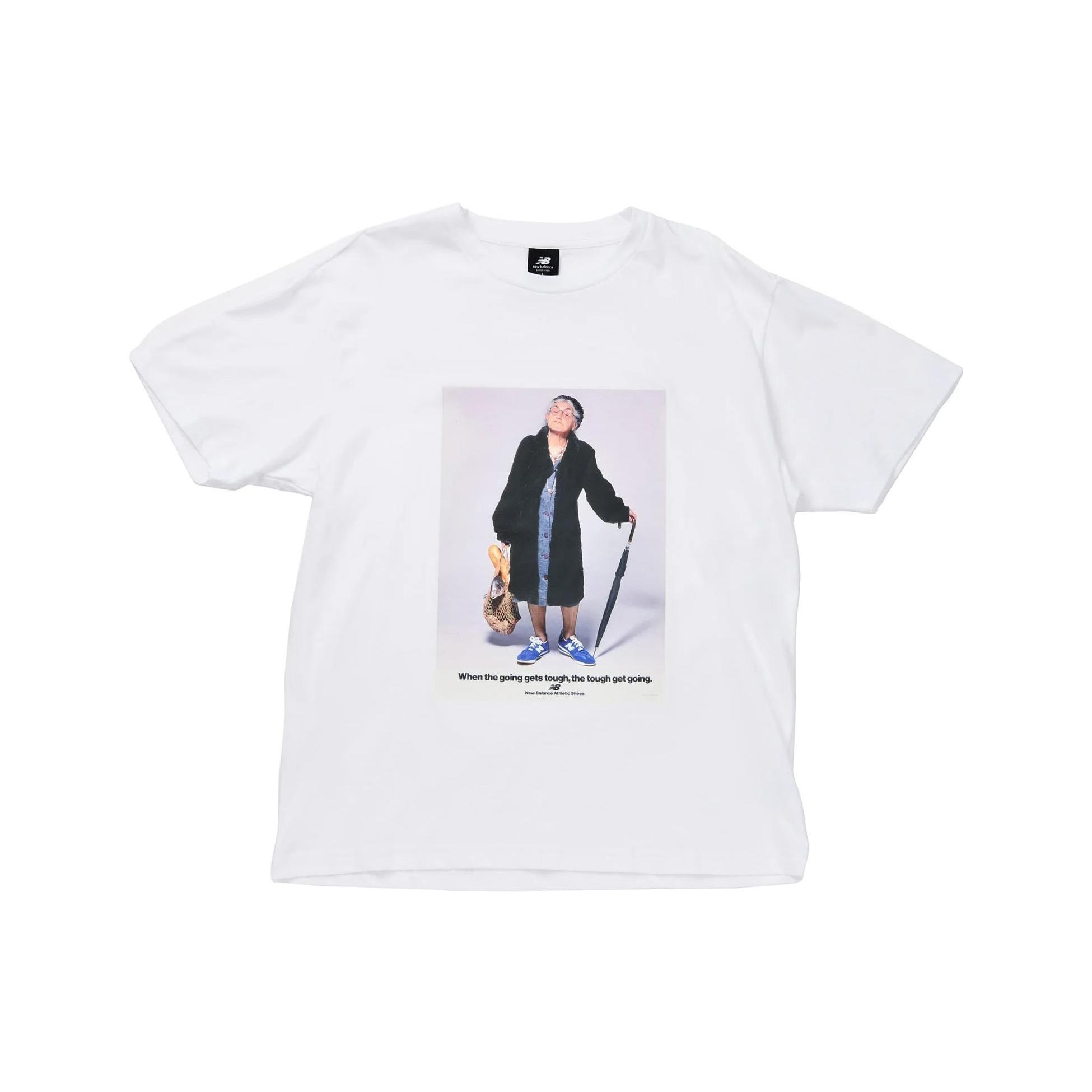 New Balance Essentials Grandma T-shirt Asia Sizing  White  Men s AMT21552-WT L
