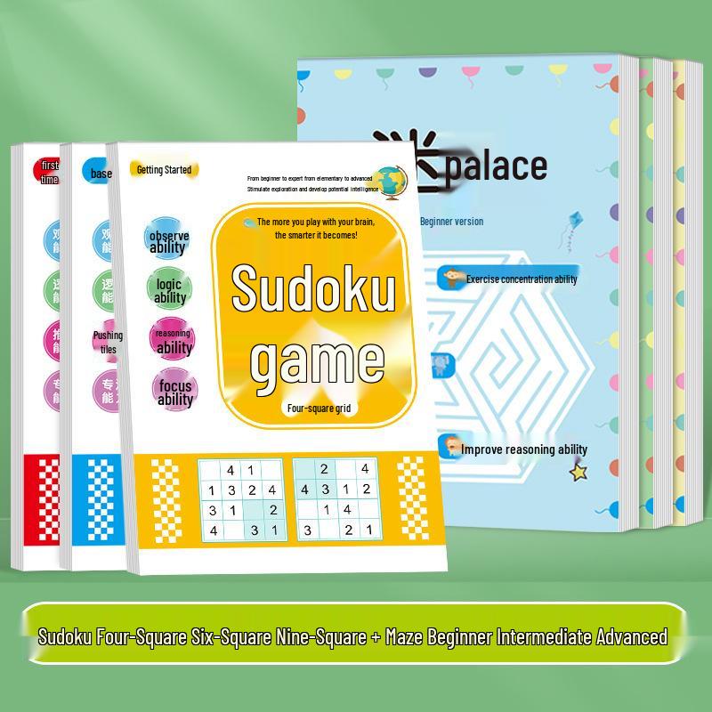 Free Shipping: Children's Maze Training Book - Fun Educational Game for Developing Thinking and Attention Skills In Elementary Students