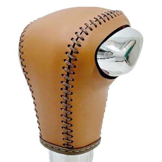 

Tricolore Genuine Leather Shift Knob Cover x Cafe for Suzuki Hustler vehicles without leather shift knobs or This leather replacement kit protects the