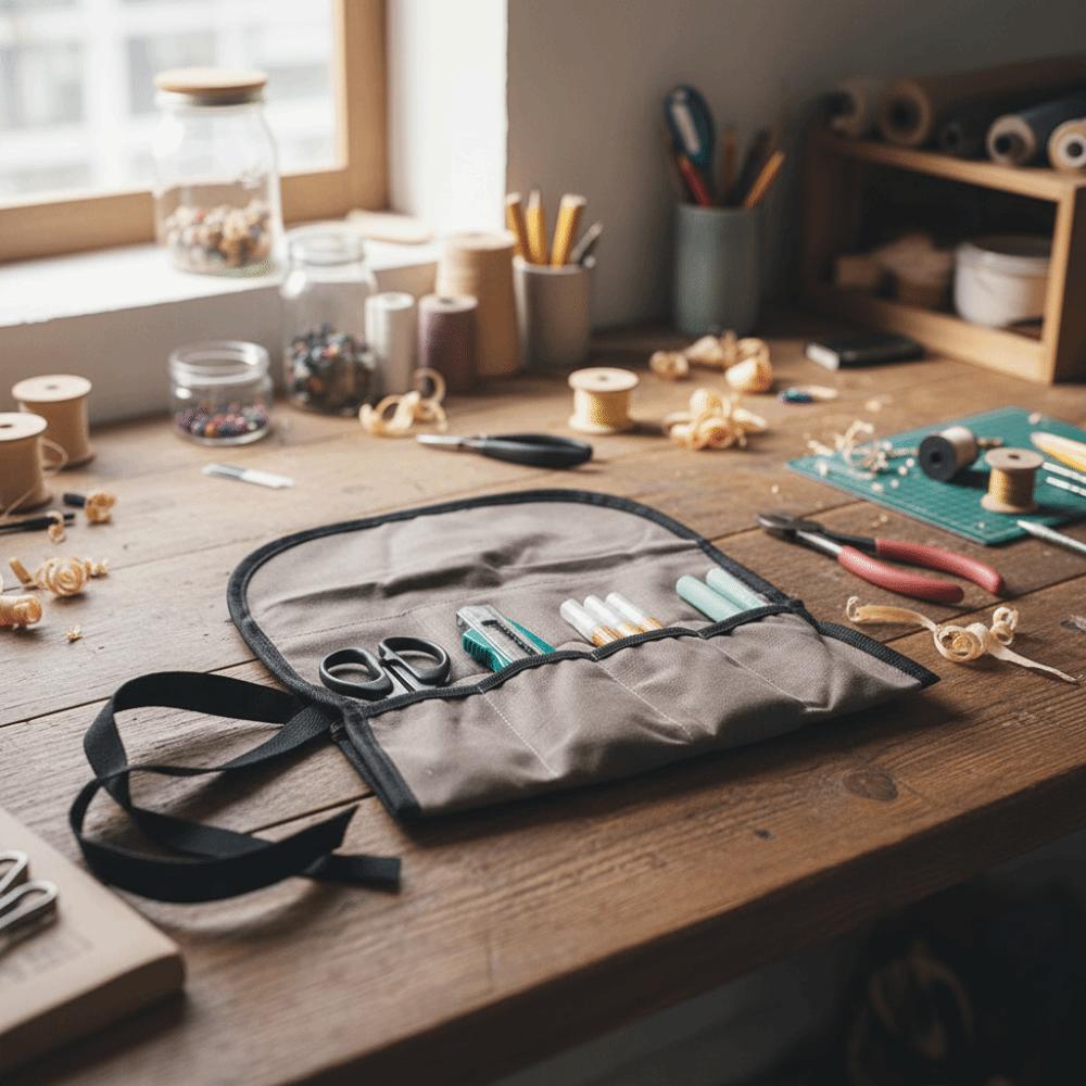 Oxford Cloth Multi Purpose Tool Bag Roll Up Design Heavy Duty Tool Storage Case Multiple Pockets Hanging Design Roll Up Tool Bag