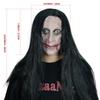 Strašidelná žena Pokrývka hlavy Maska Dlouhé vlasy Strašidelné ženy Pokrývka hlavy Halloween Party Cosplaye Kostým Creepier Pokrývka hlavy Pokrývka hlavy Hororová rekvizita