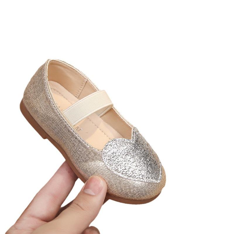 Girls' Closed-Toe Flats Heart-Shaped Design Casual Shoes for Toddlers Elegant Fashionable Shoes for Girl Casual Kids Shoes
