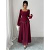 2025 Elegant Long Sleeve Evening Gown - Women's Autumn Winter High-End Dress