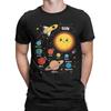 Mens Solar System Space Planet Universe Sun T Shirts  100 Cotton Clothing Funny Short Sleeve Crewneck Tees Graphic TShirts