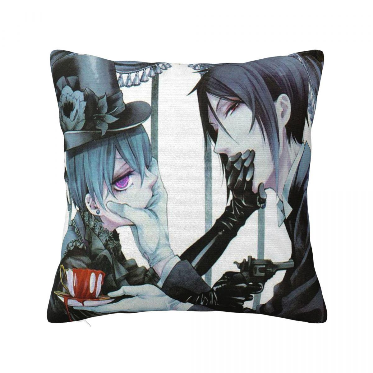 

Adventure Anime Black Butler Square Pillowcase Cushion Cover Pillow Case Throw Pillow Cover for Home Bedroom Car 12x12Inch