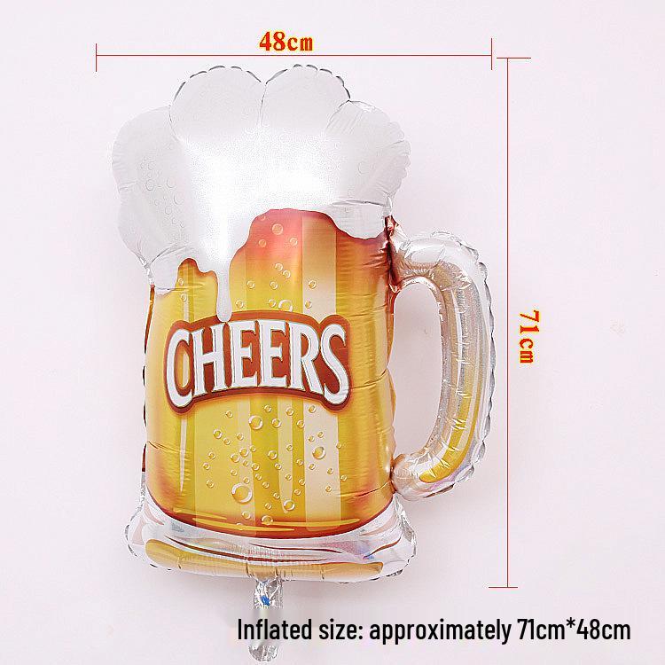 Champagne Glass Wine Bottle Foil Balloon - Wedding, Birthday, Graduation Party Decor