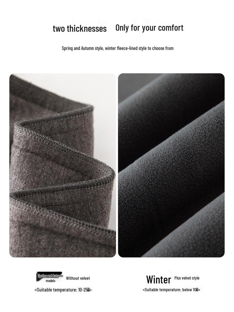 Guang Mei Women's 2025 Winter Velvet-Enhanced Silk Wool Straight-Leg Pants: Slimming, Casual, and Wide-Leg Fit