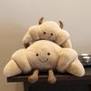 30-75cm Cartoon Fun Croissant Stuffed Doll Pillow High Quality Head Horned Bread Stuffed Toy Home Decoration Gift For Children