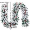 Flocked Artificial and Needle Christmas Garland 6ft for Front Door Window Holiday Decor