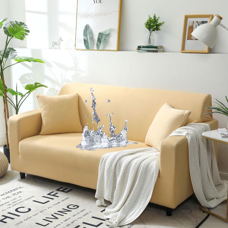 1/2/3/4 Seats Waterproof Sofa Couch Cover Stretch Corner Sofa Covers L Shaped Sofa Slip Cover Protector Bench Cover Thin Fabric
