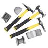 7PCS Auto Body Repair Kit Carbon Steel Heavy Duty Auto Body Hammer and Dolly Set Dent Repair Tools w