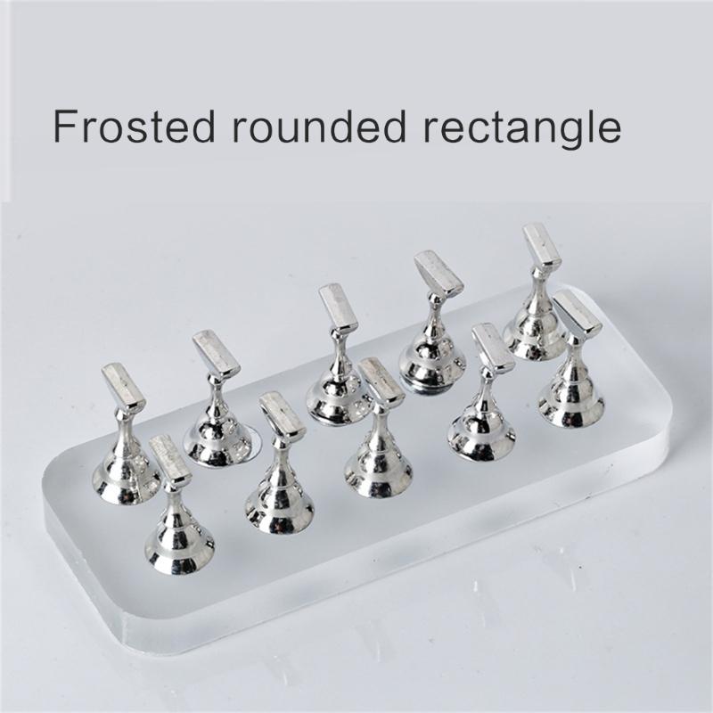 Durable Acrylic Nail Art Practice Stand Magnetic Fingernail Display Holder for False Nails