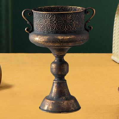 Iron Art Dried Flower Vase Decorative Planter Home Decoration Table Centerpiece Outdoor Urn